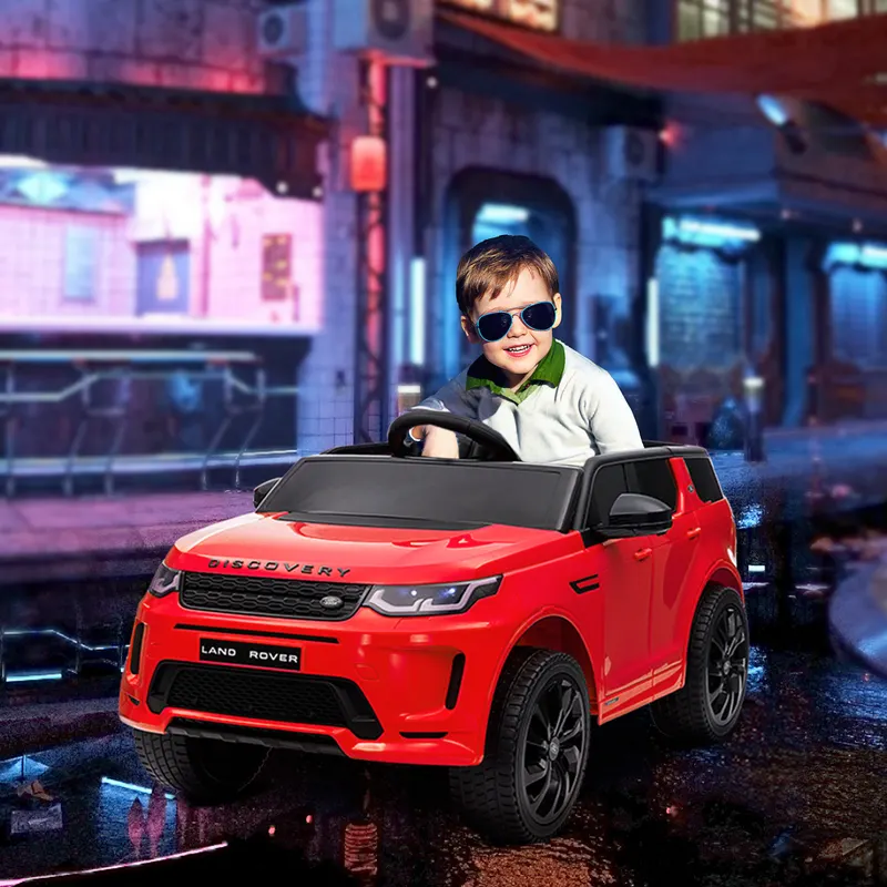 Land Rover Discovery Sport Licensed 12V Kids Ride on Car with Remote Control Soft Start, LED Lights, Red