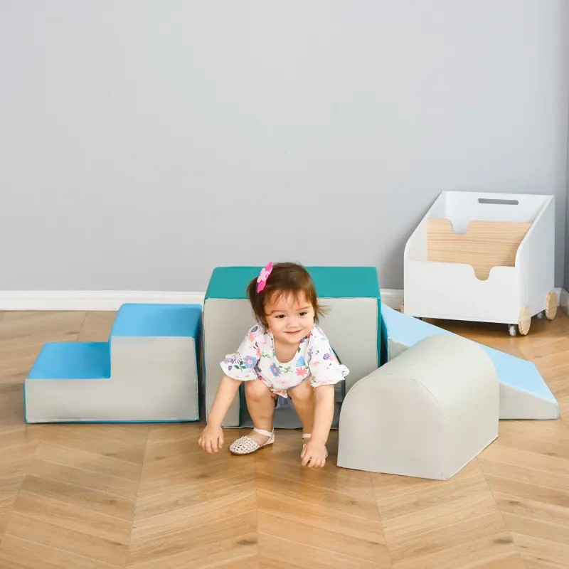 Foam Climbing Blocks for Toddlers, Kids Modular Play Set for Baby Children, Soft Play Equipment for Crawling Sliding, Easy-to-clean Safe DIY Creative, Multicolor