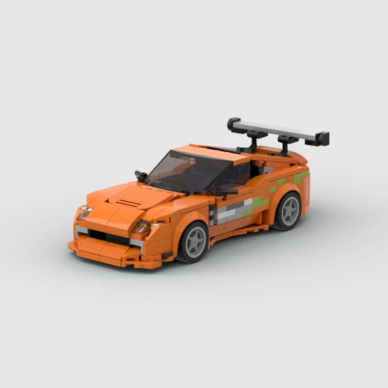 358PCS Orange Sports Car Building Blocks For Kids And Adults